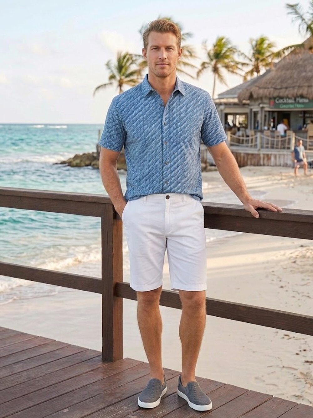 Tommy Bahama Boracay 11" Chino Stretchy Shorts Size 32 $110 in White